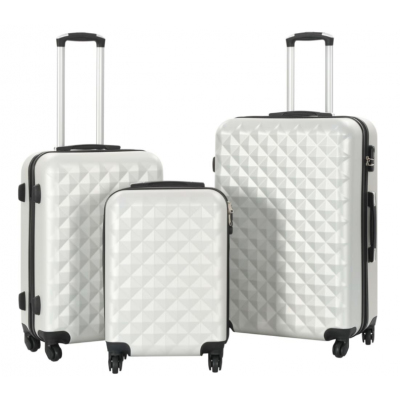vidaXL Hard resvaeska blank silver ABS