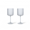 Ferm Living Roedvinsglas Ripple