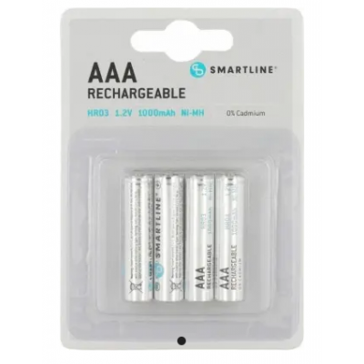 AAA 1000 mAh NI MH 4 pack Smartline