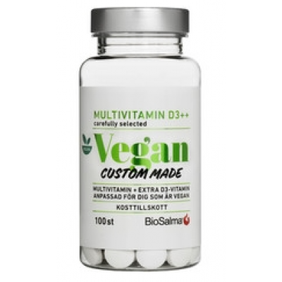 BioSalma Multivitamin Vegan D vitamin++ 100 tabletter