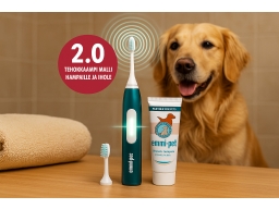 Produktguide testar emmi®-pet 2.0 Ultraljudstandborste för hundar